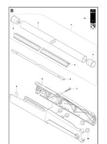 Shaft Diagram and Parts List for 241R 20093600001-20144900000 Husqvarna Brush Cutter