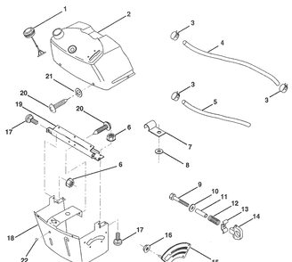 Dash Diagram and Parts List for LR120 (HU1236B)(954000412)(1992-10) Husqvarna Lawn Mower