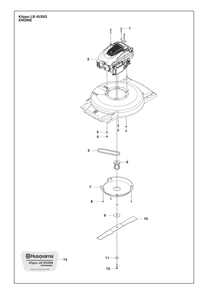 Engine Diagram and Parts List for KLIPPOLB453SQ  Husqvarna Lawn Mower