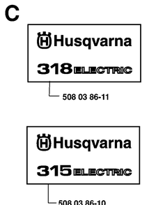 Part Location Diagram of 508038611 Husqvarna Decal