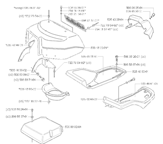 Covers/Foot Trays Diagram and Parts List for RIDER155 2006-01 Husqvarna Lawn Tractor