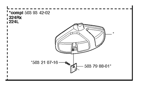 Guards 2 Diagram and Parts List for 224L  Husqvarna Edger