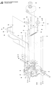 Transmission Diagram and Parts List for R155AWD (965178701)(2007-03) Husqvarna Lawn Tractor