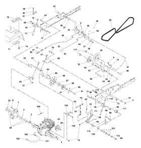 Ground Drive Diagram and Parts List for GTH2550 (954567109-A)(2001-01) Husqvarna Lawn Tractor