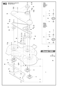 103cm Cutting Deck 2 Diagram and Parts List for R15-V2AWD 2008-01 Husqvarna Lawn Tractor