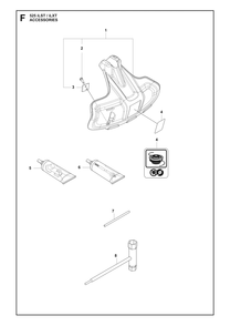 Accessories Diagram and Parts List for 525ILXT  Husqvarna Trimmer