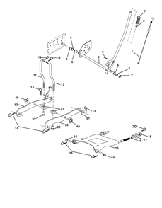 Mower Lift Lever Diagram and Parts List for YTH2148 (954572035-C)(2005-01) Husqvarna Lawn Tractor