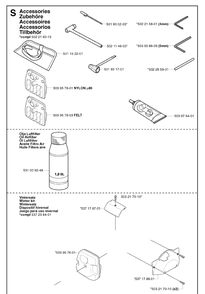 Accessories Diagram and Parts List for 343R 20031800001-20043100000 Husqvarna Brush Cutter
