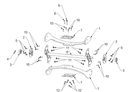 Auger Housing And Impeller Diagram and Parts List for ST111 (96183000204)(2018-03) Husqvarna Snow Blower
