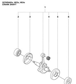 Crank Shaft Diagram and Parts List for 327HE4X-SERIES (966976501)(2009-04) Husqvarna Hedge Trimmer