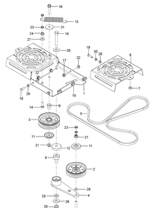 Hydraulic Frame Diagram and Parts List for MZ54 (96795370100)(2018-08) Husqvarna Lawn Mower