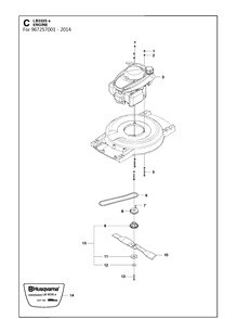 Part Location Diagram of 295688201 Husqvarna Blade Support
