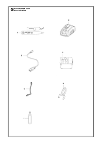 Accessories Diagram and Parts List for 115H 2019-01 Husqvarna Lawn Mower