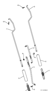 Handles 5 Diagram and Parts List for ST261E (96191003000)(2009-09) Husqvarna Snow Blower
