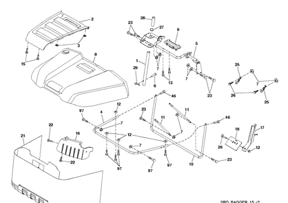 Bagger Diagram and Parts List for TC130 (96051019700)(2019-05) Husqvarna Lawn Tractor
