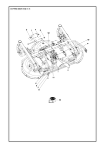 52/132cm Cutting Deck Diagram and Parts List for 132XP500D  Husqvarna Lawn Tractor Accessories