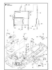 Part Location Diagram of 578338501 Husqvarna Wiring