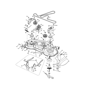 Mower Deck Diagram and Parts List for 917287561  Husqvarna Lawn Tractor
