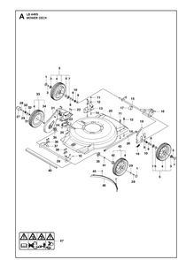 Mower Deck / Cutting Deck Diagram and Parts List for LB448S  Husqvarna Lawn Mower