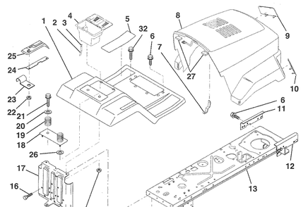Part Location Diagram of 532138314 Husqvarna Console, Shift Control