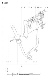 Throttle Controls Diagram and Parts List for 327LX 20080900001 - 20090100000 Husqvarna Trimmer