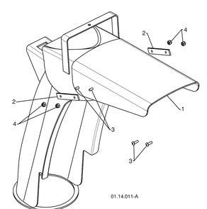 Control Panel / Discharge Chute 5 Diagram and Parts List for 14527SBLS (961930049)(2009-07) Husqvarna Snow Blower