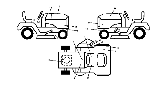 Decals Diagram and Parts List for YTH2754T (96041006203)(2010-04) Husqvarna Lawn Tractor