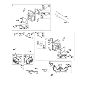 Engine >> Cylinder Head/Intake Manifold Diagram and Parts List for 96045006200  Husqvarna Lawn Tractor