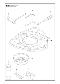 Accessories Diagram and Parts List for 243RJ 20182200001 & Above Husqvarna Trimmer