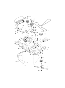 Mower Deck / Cutting Deck Diagram and Parts List for Z246  Husqvarna Lawn Mower