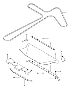 Drive Diagram and Parts List for PZ29D 2011 Husqvarna Lawn Tractor