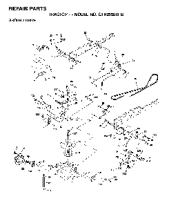 Drive Diagram and Parts List for GTH2550XPB (954567116)(2001-02) Husqvarna Lawn Tractor