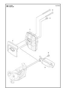 Muffler 2 Diagram and Parts List for 543RB  Husqvarna Brush Cutter