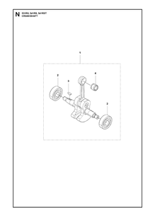 Crankshaft 2 Diagram and Parts List for 541RST  Husqvarna Brush Cutter