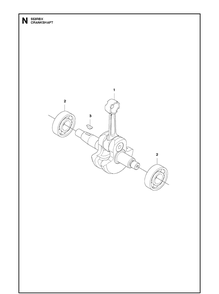 Crankshaft Diagram and Parts List for 553RBX 20180500001-20182200000 Husqvarna Brush Cutter