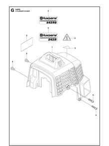 Cylinder Cover Diagram and Parts List for 543RS 20192200001-Current Husqvarna Brush Cutter