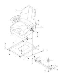 Seat Diagram and Parts List for P-ZT48CA (966663802)(2012-08) Husqvarna Lawn Mower