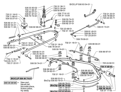 Frame And Pulley Assembly Diagram and Parts List for RIDER1200 1998-01 Husqvarna Lawn Mower