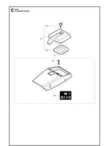 Cylinder Cover Diagram and Parts List for 3120XP-3120XPEPA 20162700001-20180900000 Husqvarna Chainsaw