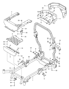 Frame Diagram and Parts List for PZ29 (966558010-00)(2019-05) Husqvarna Lawn Mower