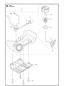 Part Location Diagram of 593170301 Husqvarna Tank