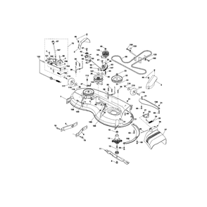 Mower Deck Diagram and Parts List for 917287540  Husqvarna Lawn Tractor