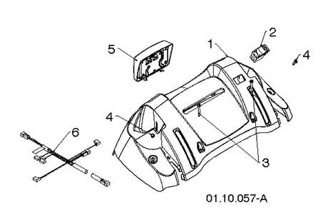 Handle 4 Diagram and Parts List for ST268EP (96191003813)(2014-07) Husqvarna Snow Blower