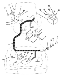 Electrical Diagram and Parts List for LT112 (954000392)(1992-06) Husqvarna Lawn Tractor
