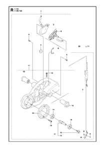Housing Diagram and Parts List for K1260RAIL 2010-10 Husqvarna Circular Saw