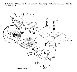 Seat Diagram and Parts List for YTH20F42T (917279240, 960430005)(2006-02) Husqvarna Lawn Tractor