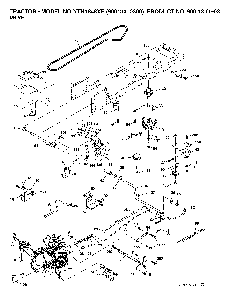 Drive Diagram and Parts List for YTH1848XP96013000300 2005-10 Husqvarna Lawn Tractor