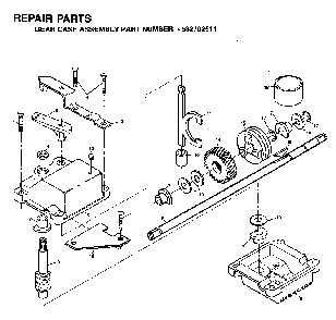 Gear Case Diagram and Parts List for 56SF (H56SFH)(1996-02) Husqvarna Lawn Mower