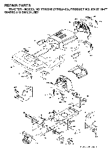Chassis And Enclosures Diagram and Parts List for YTH2248B (954571977)(2004-06) Husqvarna Lawn Tractor