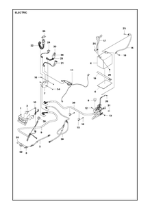 Electrical Diagram and Parts List for P524  Husqvarna Lawn Mower